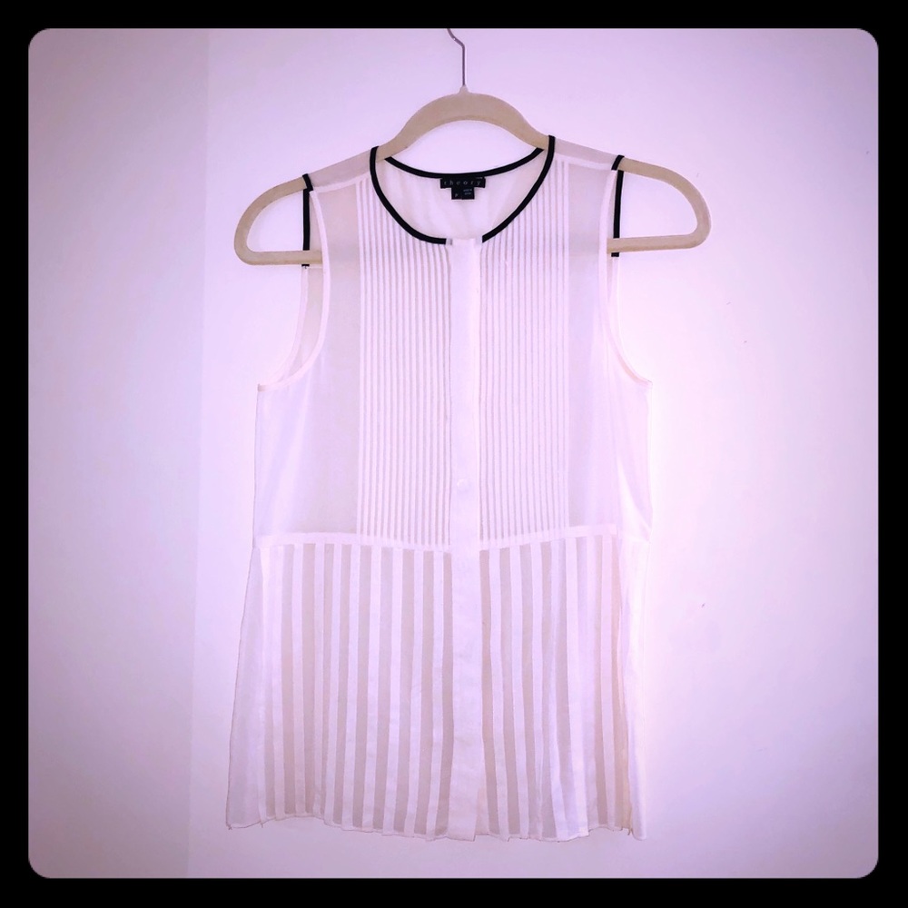 Theory silk sleeveless blouse size P